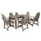 Highwood Usa Hamilton 7pc Rectangular Counter Height Outdoor Patio Furniture Dining Set 72 x 42 AD-ST7HM2CO4BA-WBR - alternate 1